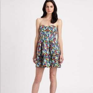 Strapless, short Kate Spade dress.